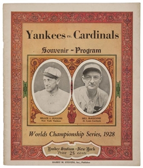 1928 Yankees vs Cardinals World Series Program
